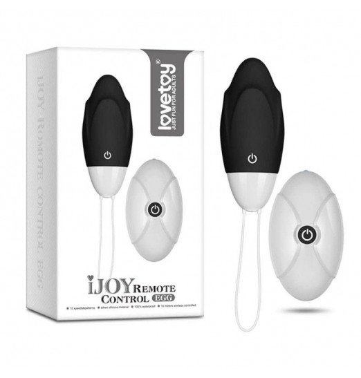 Черное виброяйцо с пультом ДУ