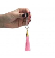 Зажимы на соски с декоративными розовыми кисточками