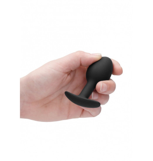 Черная анальная пробка N 89 Self Penetrating Butt Plug - 8,3 см.