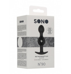 Черная анальная пробка N 90 Self Penetrating Butt Plug - 10,4 см.