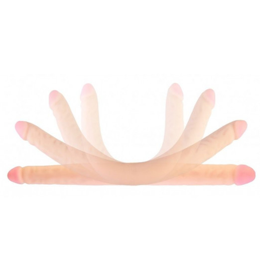 Телесный двухсторонний фаллоимитатор-реалистик - 49,5 см. Телесный двухсторонний фаллоимитатор-реалистик - 49,5 см.