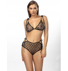 Полупрозрачный комплект белья Amelie со звездочками