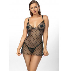 Полупрозрачная коротенькая сорочка Vienna со звездочками