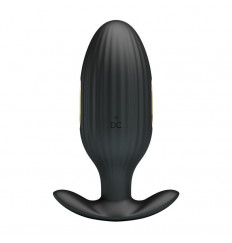 Черная анальная вибропробка с электростимуляцией Jefferson - 9,2 см.
