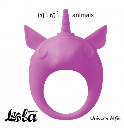 Фиолетовое эрекционное кольцо Unicorn Alfie