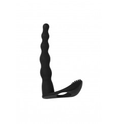 Черная вибронасадка для двойного проникновения Farnell - 17 см.