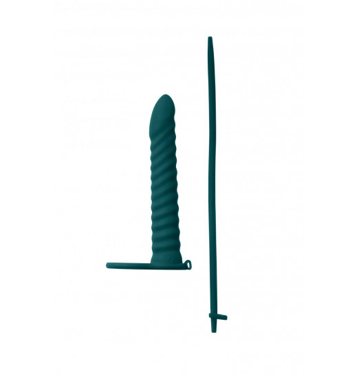 Зеленая вибронасадка для двойного проникновения Rori - 17 см.