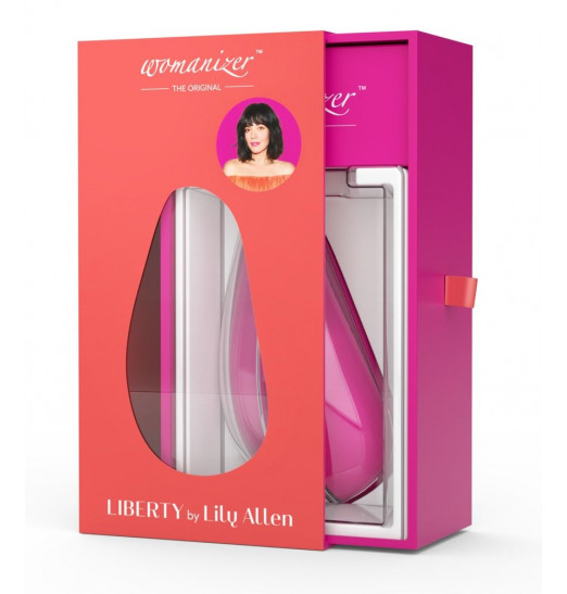 Ярко-розовый бесконтактный клиторальный стимулятор Womanizer Liberty