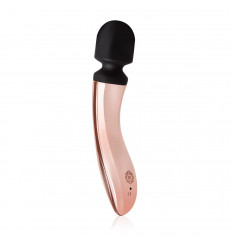 Черно-розовый вибромассажер Nouveau Curve Massager - 21 см.
