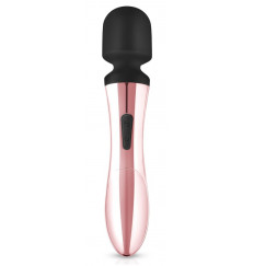 Черно-розовый вибромассажер Nouveau Curve Massager - 21 см.