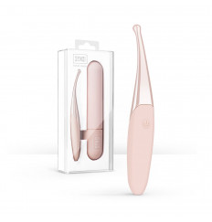 Розовый точечный вибромассажер Senzi Vibrator - 14,7 см.
