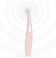 Розовый точечный вибромассажер Senzi Vibrator - 14,7 см.