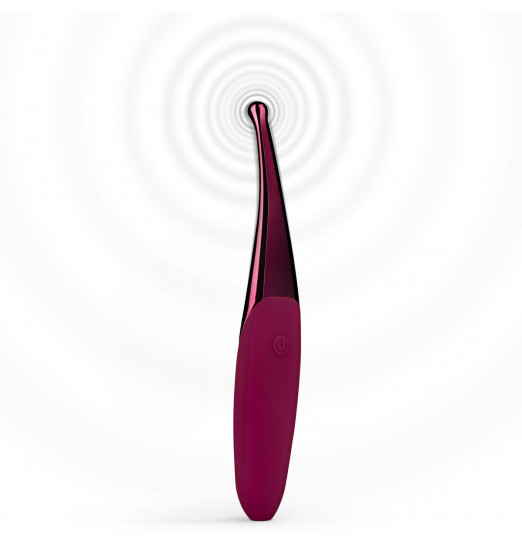 Фиолетовый точечный вибромассажер Senzi Vibrator - 14,7 см.