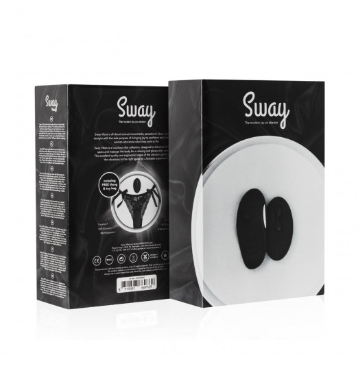 Черный вибромассажер Vibes N 3 с кружевными трусиками