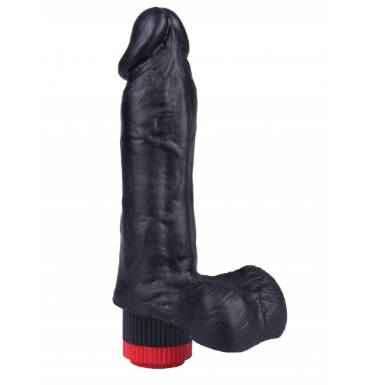 Черный вибратор-реалистик №2 - 16 см.