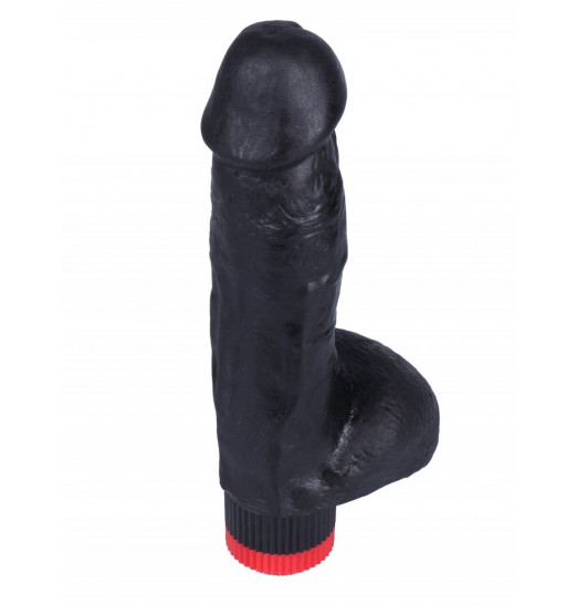 Черный вибратор-реалистик №5 - 16 см.
