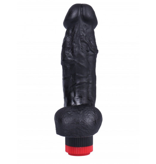 Черный вибратор-реалистик №5 - 16 см.