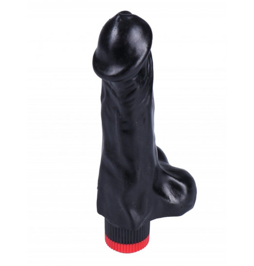 Черный вибратор-реалистик №26 - 19,5 см. Черный вибратор-реалистик №26 - 19,5 см.