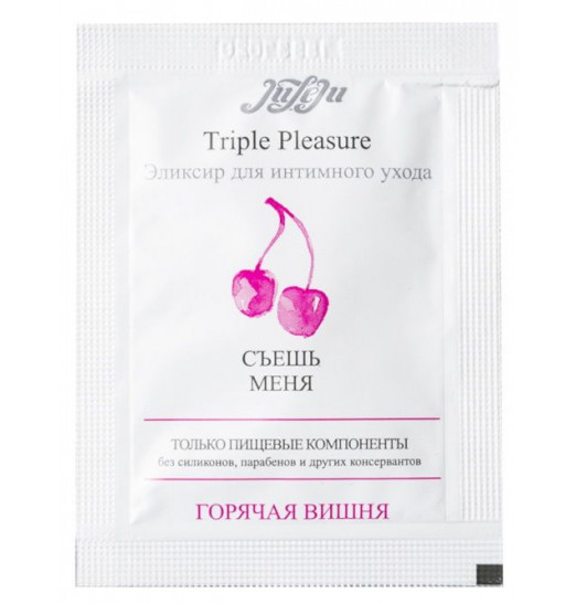 Эликсир для интимного ухода Triple Pleasure  Горячая вишня  - 3 мл.