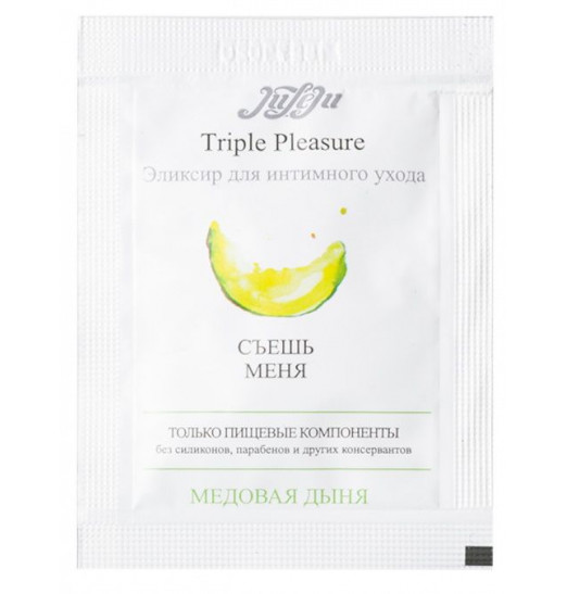 Эликсир для интимного ухода Triple Pleasure  Медовая дыня  - 3 мл.
