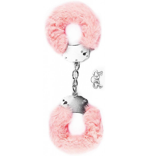 Наручники в нежно-розовой меховой опушке Наручники в нежно-розовой меховой опушке