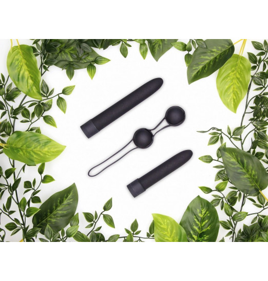 Черные вагинальные шарики Geisha со шнурком