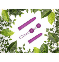 Фиолетовые вагинальные шарики Geisha со шнурком