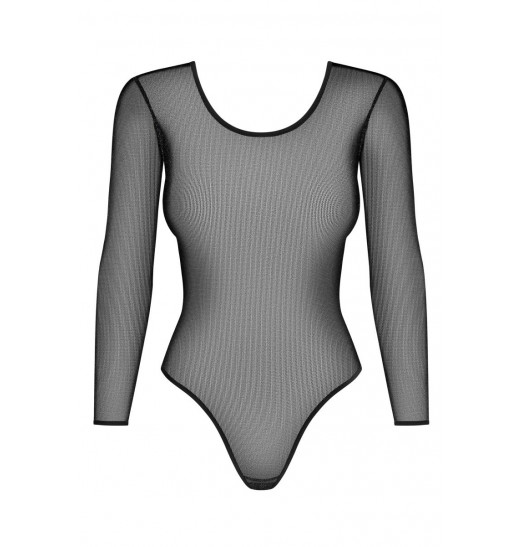 Эффектное полупрозрачное боди с открытой спинкой