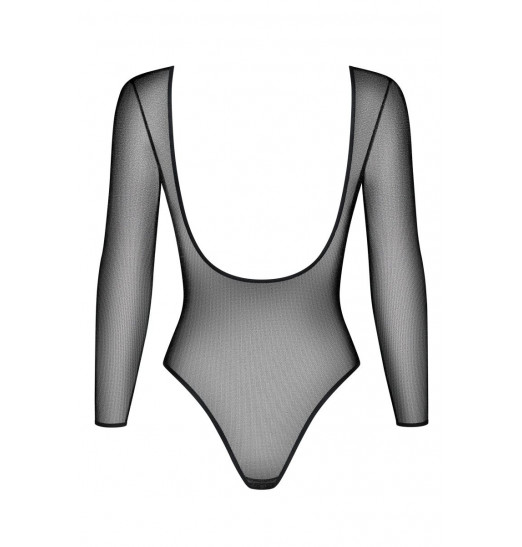 Эффектное полупрозрачное боди с открытой спинкой