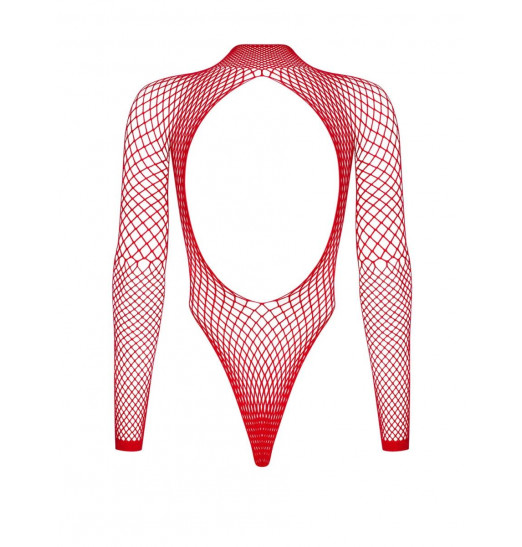 Пикантное сетчатое боди с длинным рукавом