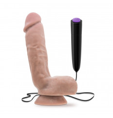 Телесный вибратор Hard On with Vibration - 22,2 см.