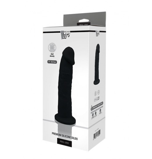 Черный фаллоимитатор на присоске DILDO 9INCH - 22 см.