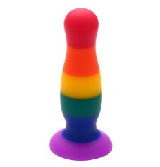 Разноцветная анальная пробка COLOURFUL PLUG - 12,5 см.