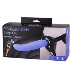 Фиолетовый вибрострапон 9INCH VIBRATION DILDO STRAP-ON - 24 см.