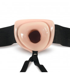 Телесный полый страпон Dr. Skin 6 Inch Hollow Strap On - 15,2 см.