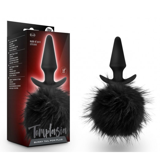 Силиконовая анальная пробка с чёрным заячьим хвостом Bunny Tail Pom Plug - 12,7 см. Силиконовая анальная пробка с чёрным заячьим хвостом Bunny Tail Pom Plug - 12,7 см.