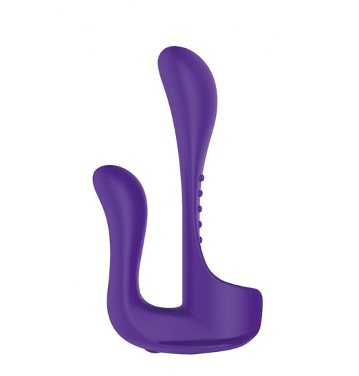 Фиолетовый вибромассажер-насадка N 34 RECHARGEABLE COUPLES VIBE