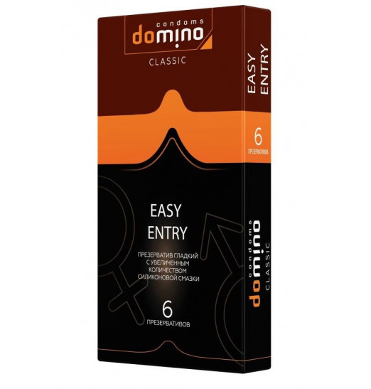 Презервативы с увеличенным количеством смазки DOMINO Classic Easy Entry - 6 шт.