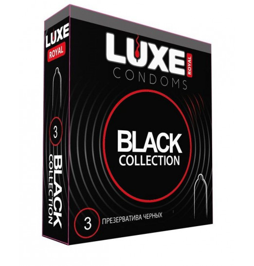 Черные презервативы LUXE Royal Black Collection - 3 шт.