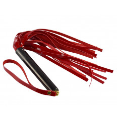 Красная лаковая плеть с черной рукоятью - 40 см. Красная лаковая плеть с черной рукоятью - 40 см.