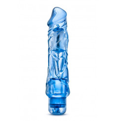 Голубой вибратор-реалистик Wild Ride - 23,5 см.