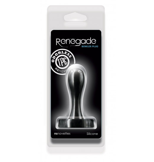 Черная анальная пробка Bowler Plug SM - 8,4 см. Черная анальная пробка Bowler Plug SM - 8,4 см.