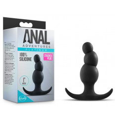 Чёрная фигурная анальная пробка Stacked Plug - 7,6 см.