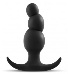 Чёрная фигурная анальная пробка Stacked Plug - 7,6 см.