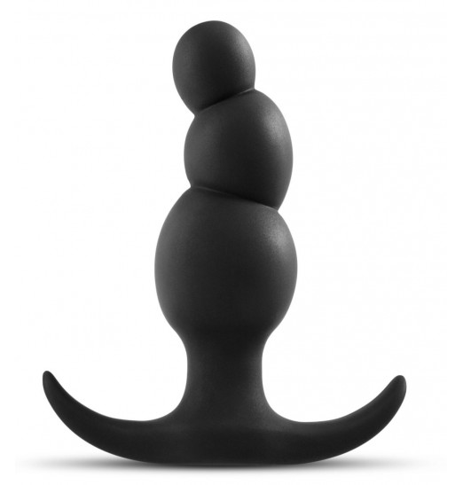 Чёрная фигурная анальная пробка Stacked Plug - 7,6 см.
