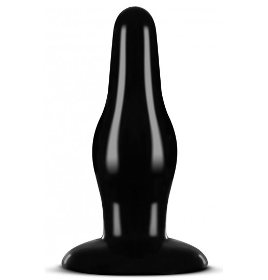 Чёрная анальная пробка Pleasure Plug - 10,16 см.