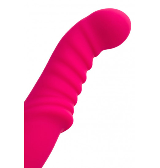 Розовый ребристый вибратор Capy - 17,4 см.