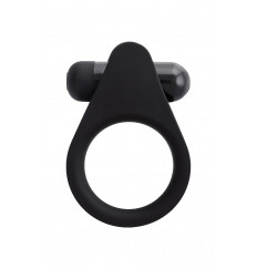 Черное эрекционное виброкольцо Brid с шипиками