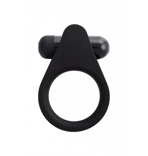 Черное эрекционное виброкольцо Brid с шипиками