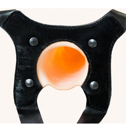 Пустотелый поясной фаллопротез MINI - 17,5 см.